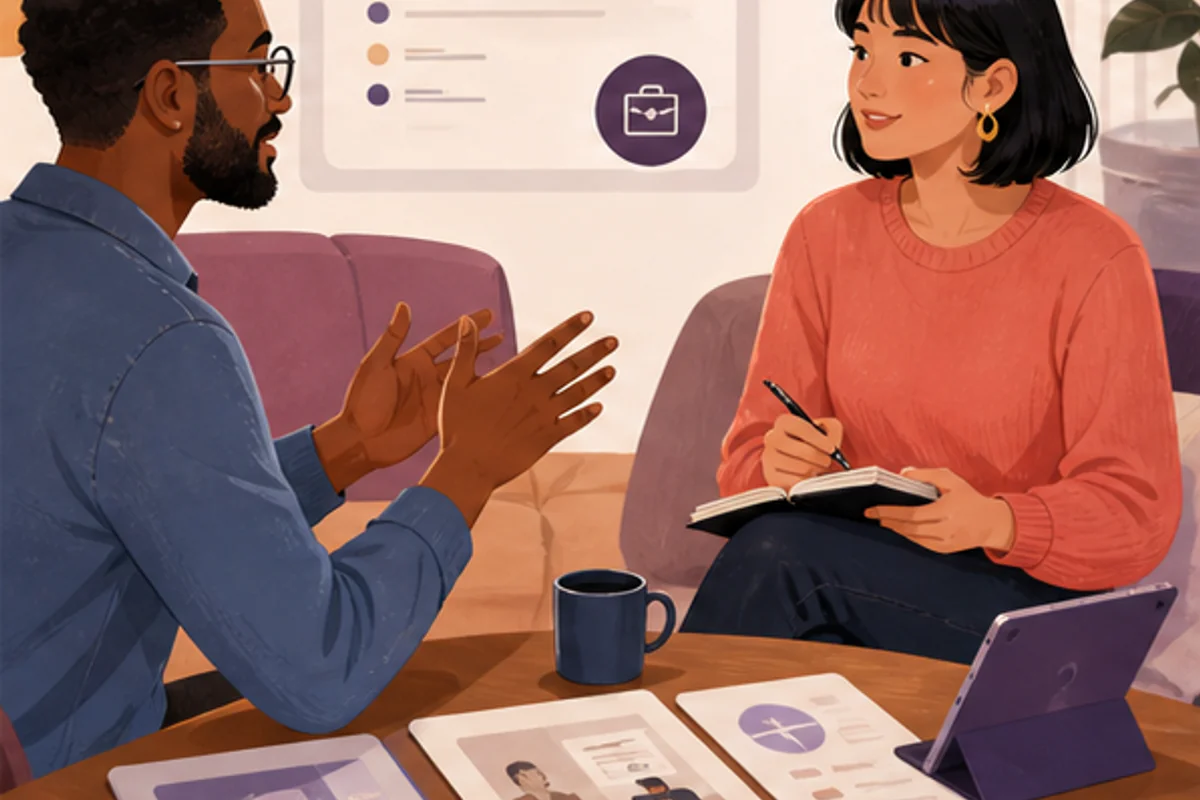 Run informational interviews and work-sample research